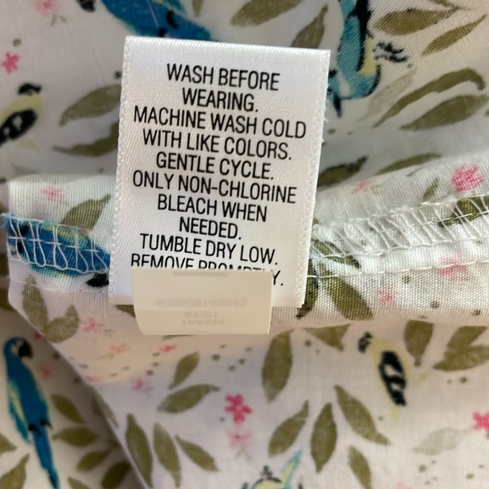 Croft & Barrow Multicolor White Button-Down Shirt with blue birds Size XXL - Picture 11 of 11